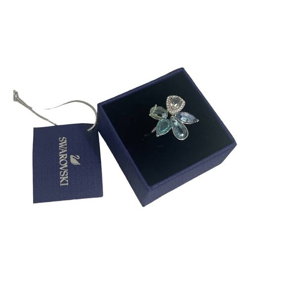 Swarovski Sunny Ring, Light multi-colored, Rhodium plated Size EUR 55 / 7 USA - Picture 3 of 7